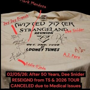 1998 STRANGELAND Dee Snider RARE TWISTED SISTER Promo Shirt (XL) 100% AUTHENTIC!